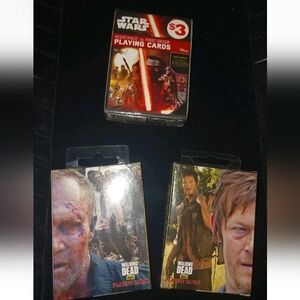 Star Wars / Walking Dead PLAYING CARDS, New Sealed 2013 +